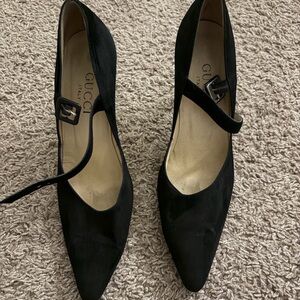 Gucci Women's Black Heeled Mary Janes